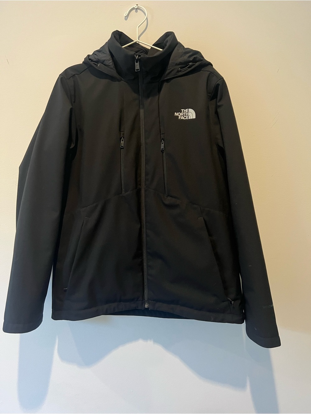 The North Face men's Black Hooded insulated jacket